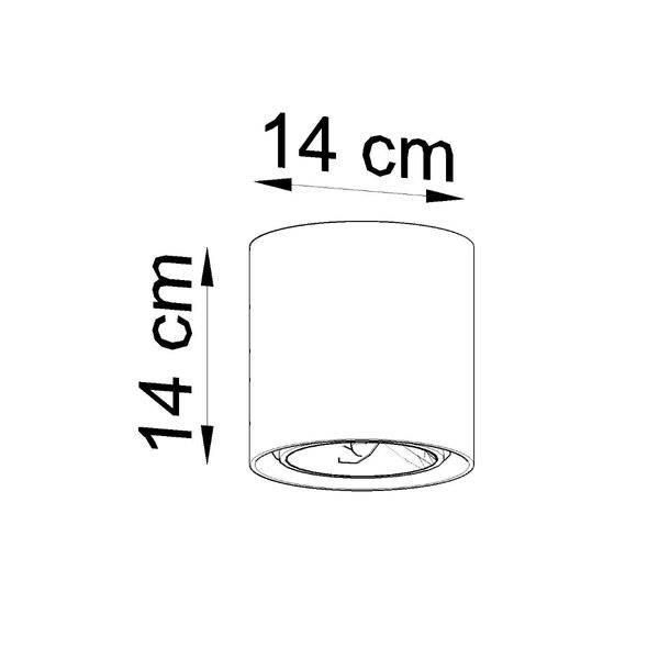 Plafon CULLO 140 beton zdjęcie 4