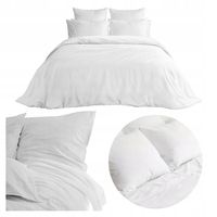 POŚCIEL HOTELOWA 140X200 BIAŁA BAWEŁNA 140gr+ POSZEWKA 70x80 95st