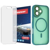 szkło hybrydowe do iphone 17 + magsafe etui zielone tpu