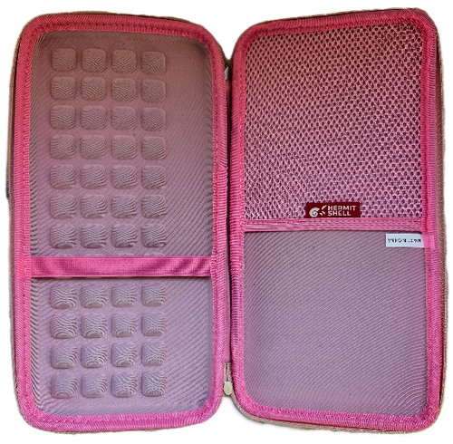 Etui pokrowiec case twarde futerał z zamkiem różowy na Arena.pl