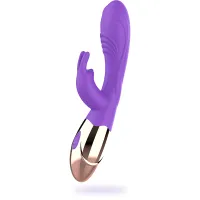 womanvibe viora silikonowy model ładowany usb gold lilac 19,5 cm