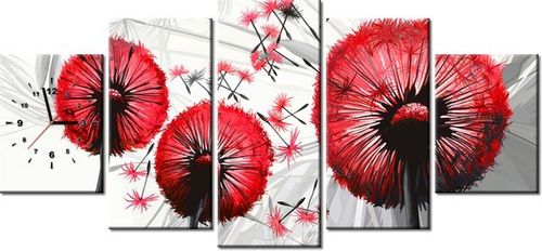 70CM 150CM ZEGAR 5 ELEM DMUCHAWCE CZERWIENI DRUK OBRAZ na Arena.pl