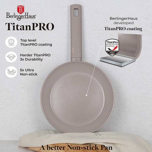 patelnia tytanowa 24cm berlinger haus bh-8083 taupe na Arena.pl
