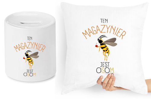 Dla Magazyniera Zestaw Poduszka + Skarbonka Z Nadrukiem Ze Zdjęciem na Arena.pl