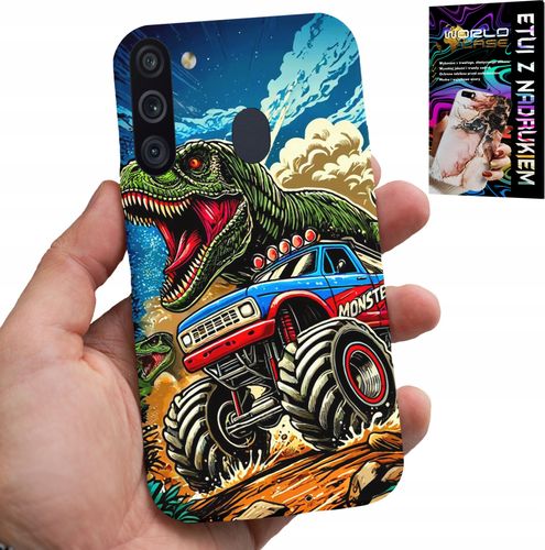 ETUI DO SAMSUNG GALAXY A21 -DINOZAUR W MONSTERTRUCKU WZORY DLA DZIECI na Arena.pl