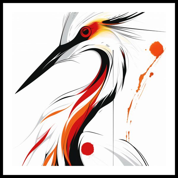 Plakat 50x50cm Bocian zdjęcie 3