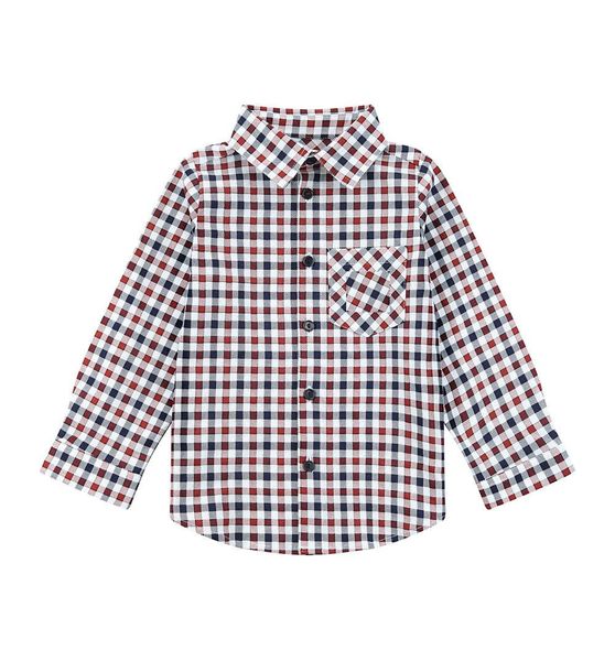 Koszula w czerwono-granatową kratkę .92 zdjęcie 1