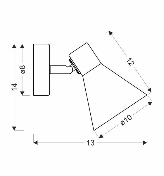 Less kinkiet 1x40W E14 czarny matowy zdjęcie 10