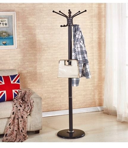 WIESZAK stojący STOJAK na ubrania STABILNY podłoga CZARNY na Arena.pl