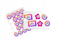 DRUK NAKLEJKI naklejka cięcie po OBRYSIE 1m2 Z TWOIM LOGO reklamowe