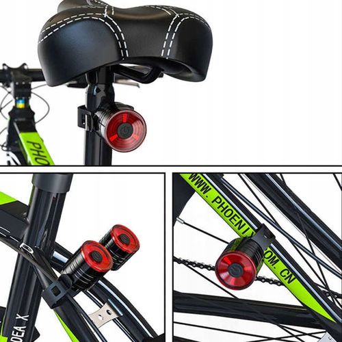 LAMPKA ROWEROWA PRZÓD TYŁ LED LAMPKI DO ROWERU NA KIEROWNICĘ ZESTAW BATERIE na Arena.pl