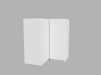 Szafka górna 60 cm narożna, podchwyt biały połysk, mat, kolory SIMPLE