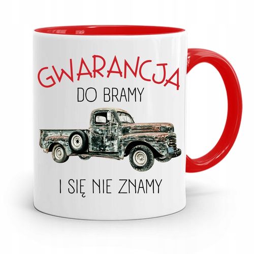 Kubek Czerwony Mechanika Do Bramy I Się Nie Znamy Z Nadrukiem Ze Zdjęciem na Arena.pl