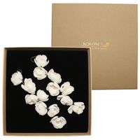 Kolczyki ślubne kwiatowe LIDIA silver KOKONET 6-0014