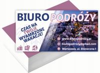 Wizytówki firmowe Foliowane 1000szt dużo różnych wzorów BIURO PODRÓŻY