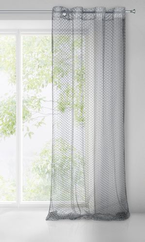 Firana gotowa na przelotkach AIDEN 140x250 Eurofirany srebrna na Arena.pl