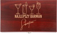 GRAWEROWANY Zestaw do wina PREZENT PERSONALIZOWANY dla barmana