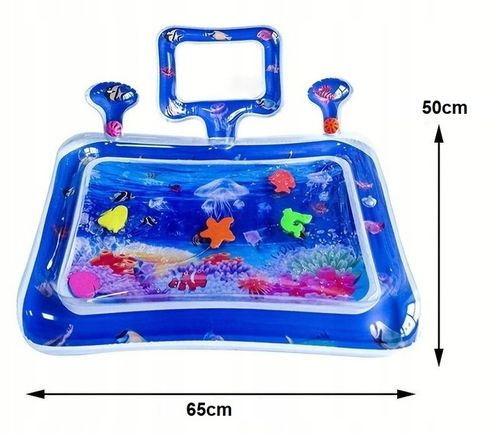 Dmuchana Mata Wodna Sensoryczna Dla Niemowląt Dzwieki Lustro Mata XXL 65cm na Arena.pl