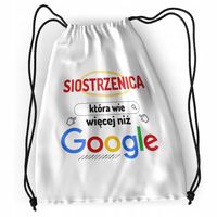 Plecak Dla Siostrzenicy Sportowy Szkolny Worek Z Nadrukiem Ze Zdjęciem