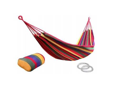 Hamak ogrodowy pojedynczy 80 x 200 cm Jednoosobowy na Arena.pl