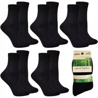5 X SKARPETY DAMSKIE SKARPETKI BAMBUSOWE CZARNE BAMBUS 35/38