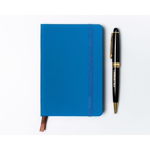 niebieski notes w formacie a6 zadrukowany w kropki - peterson na Arena.pl