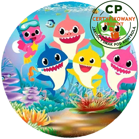 Opłatek na tort Baby Shark zdjęcie 1