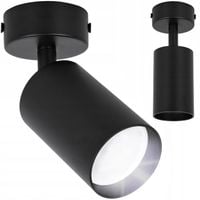 Lampa sufitowa kinkiet spot oprawa halogenowa GU10 TUBA na ścianę CZARNA
