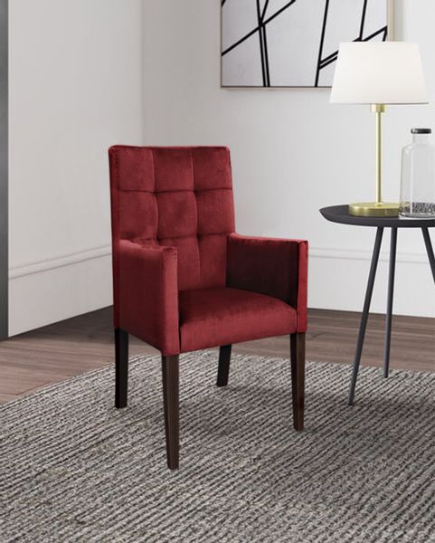 Fotel CAROL / oliwkowy / noga dąb / R36 zdjęcie 5