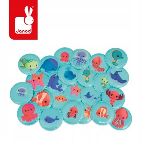 Gra memory do kąpieli Morskie dzieci 24 elementy 2+ JANOD na Arena.pl