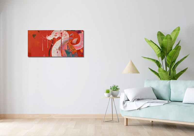 Obraz 90x40cm Orientacyjny Smok zdjęcie 2