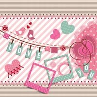 FOTOTAPETA dla dziecka SERDUSZKA LOVE PASY 200x130