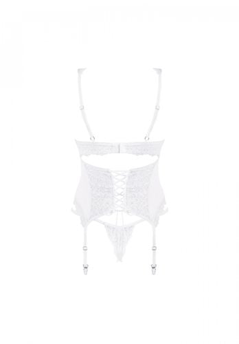 Bielizna Amor Blanco gorset i stringi biały  S/M na Arena.pl
