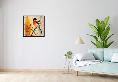 Plakat 60x60cm Jesienny Rudzik na Arena.pl