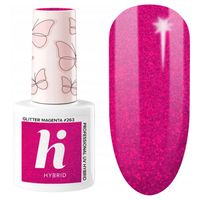 HI HYBRID Lakier hybrydowy #263 Glitter Magenta 5ml