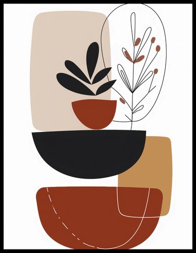 Plakat 50x65cm Botaniczna Abstrakcja na Arena.pl