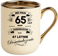 Kubek PREMIUM prezent na URODZINY 65 LAT oryginalny upominek z dedykacją
