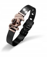 ELEGANCKA I MODNA BRANSOLETKA DAMSKA PIERRE RICAUD PR151.K CZARNY MESH +BOX