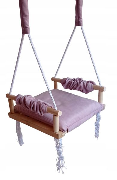 Huśtawka BIAŁA siedzisko dzieci TURKUS DOM OGRÓD zdjęcie 7