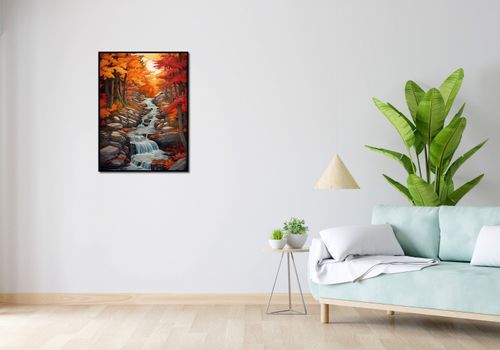 Plakat 60x80cm Jesienne Wodospady na Arena.pl