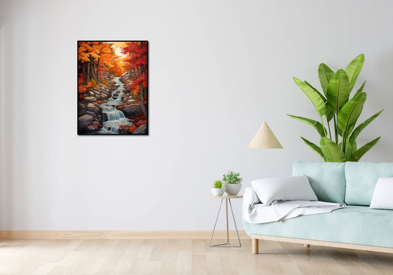 Plakat 60x80cm Jesienne Wodospady zdjęcie 4