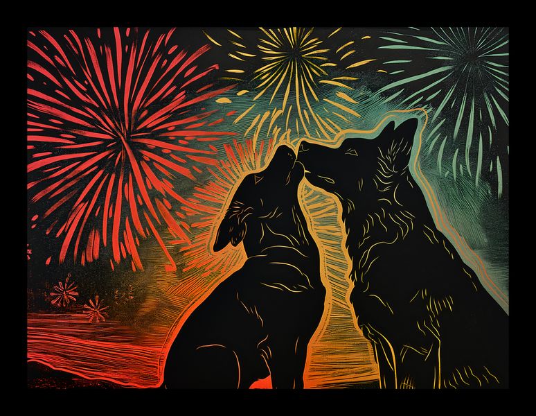 Plakat 20x15cm Psi Uścisk zdjęcie 2