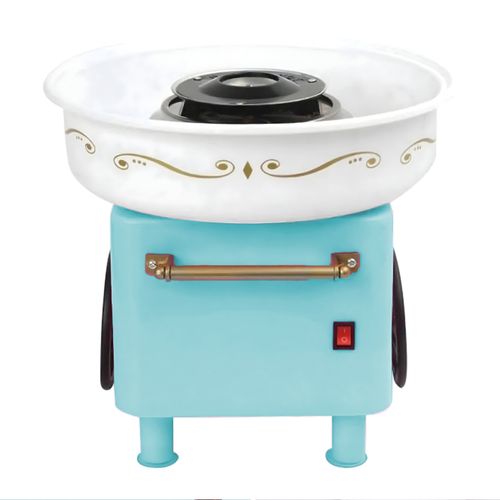 Maszyna do waty cukrowej domowa patyczki miarka niebieska - zestaw na Arena.pl