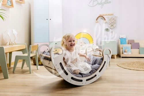 Bujak drewniany z poduszką , bujaczek i poduszka 8 na Arena.pl