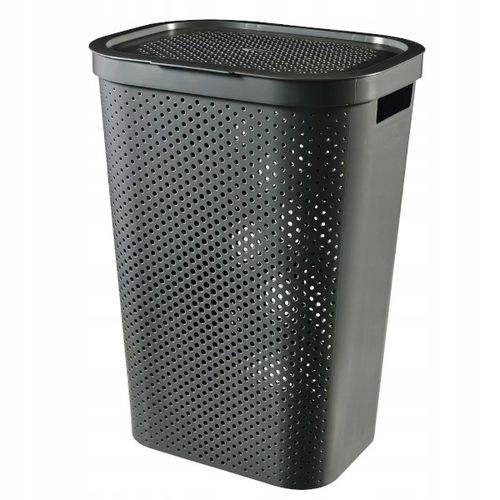 Kosz na pranie CURVER NFINITY RECYCLED Eko 60L grafitowy stylowy i na Arena.pl