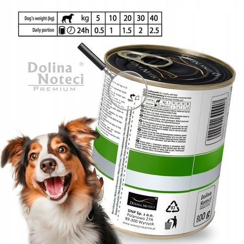 MOKRA KARMA DLA PSA DOLINA NOTECI PREMIUM PUSZKA PIES MIX SMAKÓW 10 X 800G na Arena.pl