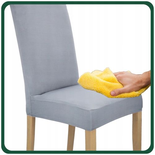 Zestaw 6 SZT POKROWCE NA KRZESŁA Pokrowiec Krzesło SZARY Elastyczny Gruby na Arena.pl