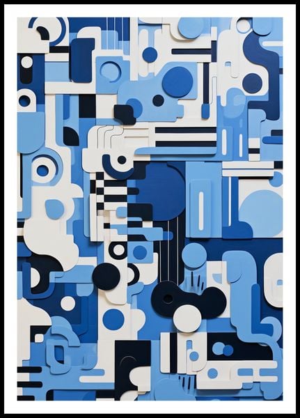 Plakat 68x98cm Niebieski Labirynt zdjęcie 3