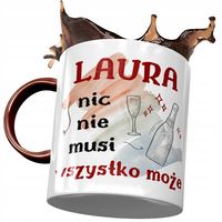 Kubek Bordowy Dla Laury Koleżanki Przyjaciółki Z Nadrukiem Ze Zdjęciem