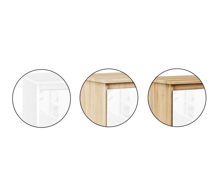 biurko MEGAN B3 BIAŁE FRONTY POŁYSK szkolne dla dziecka zdjęcie 13